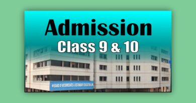 Class 9 & 10 Admission, Migration, Correction & Re-Admission