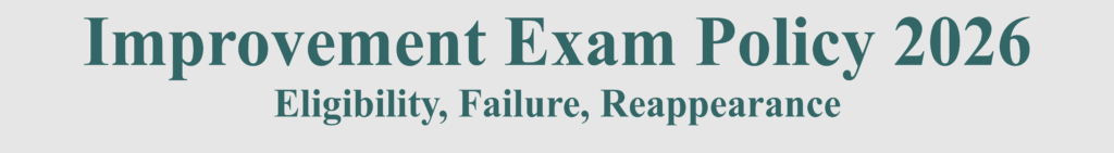 Improvement Exam Rules for SSC & HSSC 2026