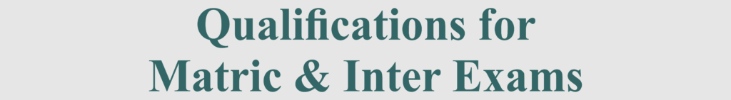 Matric & Intermediate Examinations 2026